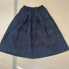 綿　紺絣　スカート