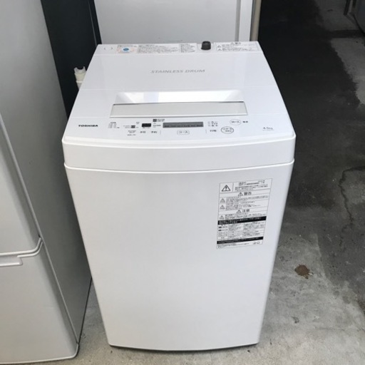 O2402-116 TOSHIBA 電気洗濯機 AW-45M7 2018年製 動作確認済み キズ汚れ有り
