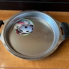 未使用　蓋なし　餃子・すき焼き鍋(IH不可) 