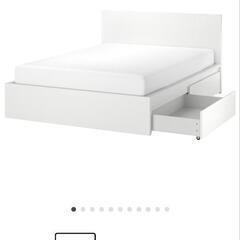 IKEA MALM セミダブルベッド セット