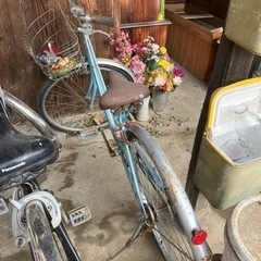 水色　自転車