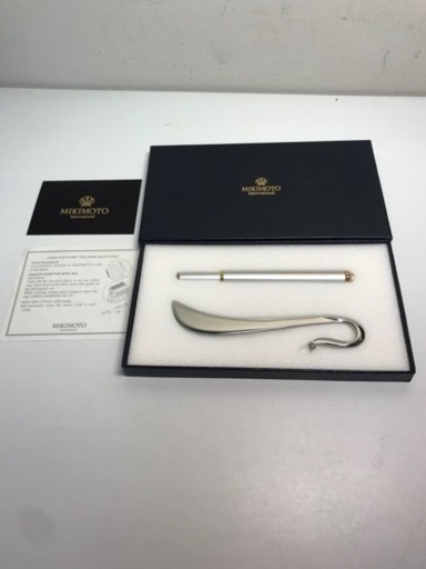 ☆値下げ☆O2402-121 MIKIMOTO ミキモト 本真珠 アコヤ真珠 パール ボールペン＆ペーパーナイフセット 美品