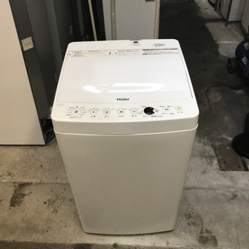 K2402-127 Haier 全自動電気洗濯機 JW-E45CE 2020年製 ⒋5kg 動作確認済み キズ汚れ有り