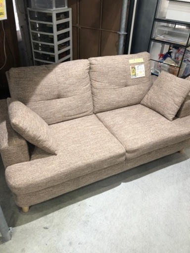 2.5人掛けソファ デビュー077 座面高38cm 合皮WH(2.5人掛けソファ 合皮 