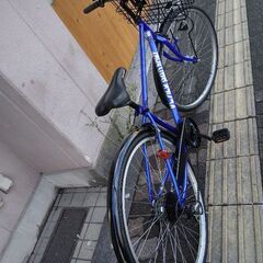 Maruishi[マルイシ]27吋 シティーサイクル 外装6段/LEDオート/ブルー
