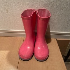 ピンク長靴　レインブーツ　女の子　16cm
