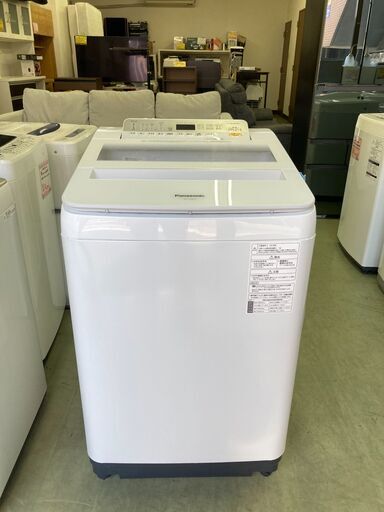 【リサイクルショップ　ピカソ　小松原】★分解洗浄済み★パナソニック Panasonic 9.0kg 全自動洗濯機 2018年製 NA-FA90H6-W★4555★