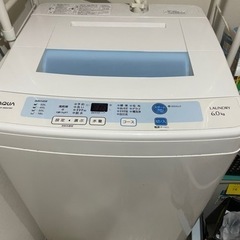 洗濯機6kg 一人暮らし　AQUA AQW-S60C(W)