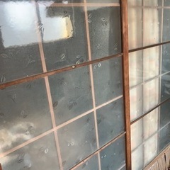 昭和の板ガラス　木製枠