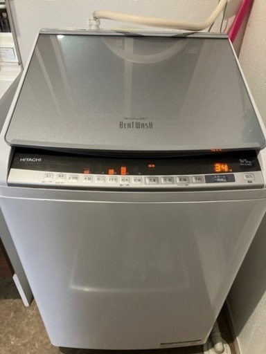 【終了】2019年製　日立ビートウォッシュ洗濯機9kg／乾燥5kg