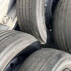 ホンダRP系ステップワゴン用 鉄チン スチールホイール 6J-16 off+50 pcd114.3/5H GOODYEAR EfficientGrip(グッドイヤー エフィシエントグリップ) 205/60R16 92H 2018年製 ラジアルタイヤ付き4本セット  RPステップワゴン/RN6~9ストリーム 他