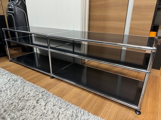 美品 USMハラー haller テレビボード TVボード AVボード ブラック ローボード キャビネット