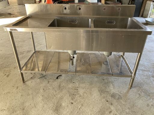 8840円 中古厨房 業務用 2槽シンク 流し台 ステンレス - その他 8840円 中古厨房 業務用 2槽シンク 流し台 ステンレス - その他