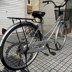 26インチ自転車】変速なし リヤチューブ、前カゴ新品❗️状態良し 若林 