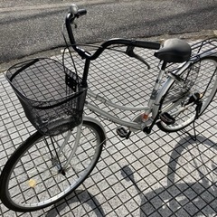 26インチ自転車】変速なし リヤチューブ、前カゴ新品❗️状態良し 若林 