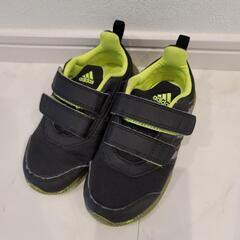 adidas スニーカー 16cm ブラック×イエロー