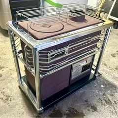 万代店 ヤ 清掃整備済み サンポット KSH-10K7煙突式石油ストーブ 木造 