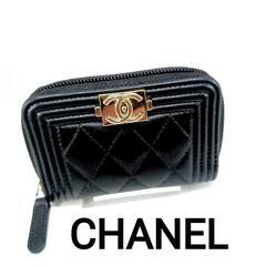 ボーイシャネル　コインカードケース　CHANEL　マトラッセ　ブ...