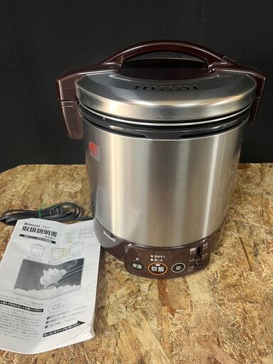 ★リンナイ　電子ジャー付き ガス炊飯器　こがまる　1升炊き　RR-100VM　2019年製　都市ガス用★