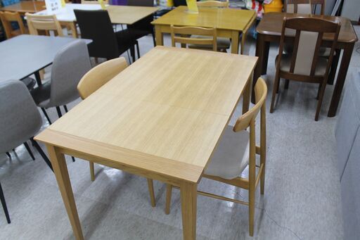 大塚家具　2人掛けダイニングテーブルセット　　テーブル伸縮式