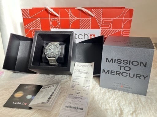 新品★レア！オメガ　スウォッチ　OMEGA × SWATCH 腕時計　マーキュリー　Mercury 付属品完備