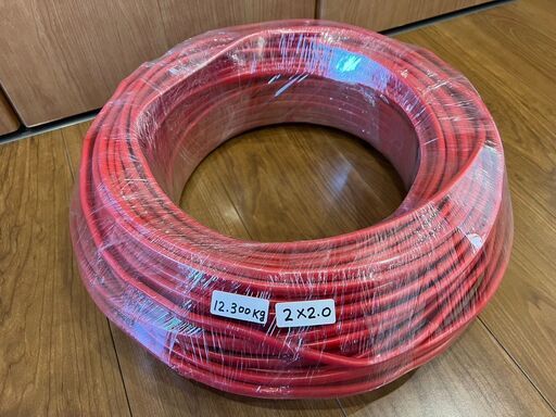 VVケーブル 2.0㎜ 12.3kg 赤