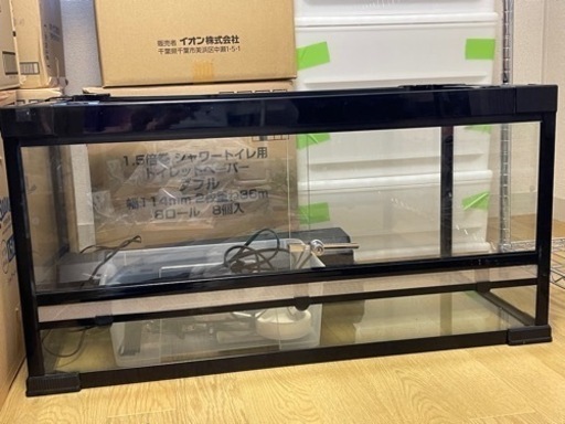 爬虫類飼育ケージセット、付属品有
