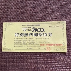 サウナアルプス　無料券　一枚