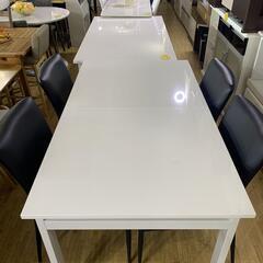 スマート伸長式ダイニングテーブル 5点セット
