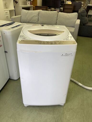 【リサイクルショップ　ピカソ　小松原】★分解洗浄済み★東芝 TOSHIBA 5.0kg 全自動洗濯機 グランホワイト2016年製 AW-5G3★3556★