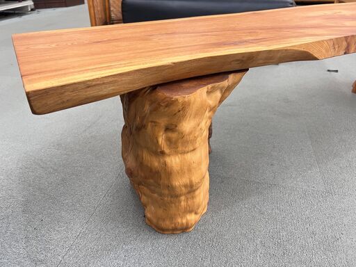 【8/27までの出品】一枚板　天然木　無垢材　座卓　客間　モダン 一枚板無垢材座卓【トレファク秦野店】