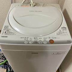 洗濯機 4.2kg TOSHIBA AW-4SC2(W) 2014年製
