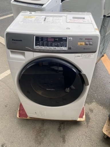 福岡市内配送設置無料　パナソニック Panasonic NA-VH310L-W [ドラム式洗濯乾燥機（7.0kg） 左開き プチドラム エコナビ搭載 クリスタルホワイト]