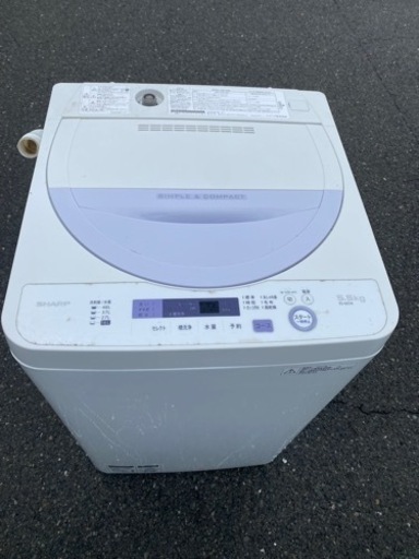 福岡市内配送設置無料　シャープ SHARP ES-GE5A-V [全自動洗濯機(5.5kg) バイオレット系]