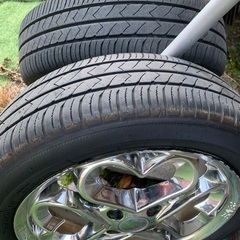 【日曜日限定値下げ】写真追加　15インチJEWEL Heart 165/55r15 4本　【古いタイヤホイールセットをお値引きに引き取り可能】