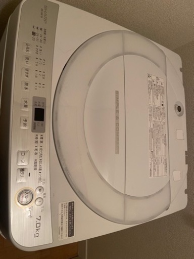 SHARP 7kg 洗濯機　2018年式