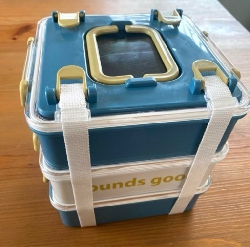 ３段　お弁当箱　ランチボックス　ピクニック　運動会