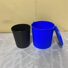 ゴミ箱🗑 2点セット✨️ ダストボックス クズ入れ ブルー ブラック