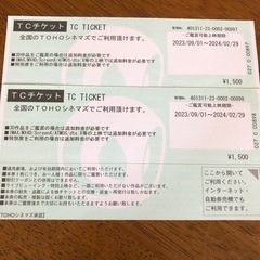TOHOシネマチケット2枚　2月29日まで