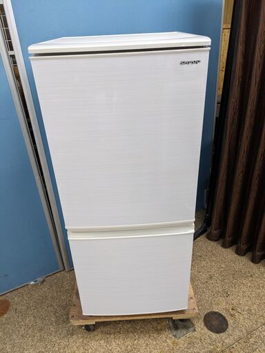 SHARP 2ドア冷凍冷蔵庫 137L 2020年製 SJ-D14F-W つけかえどっちもドア 霜取り不要