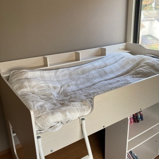 ニトリ システムベッドデスク ホワイト - ロフトベッド 