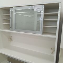 ★ジモティ割あり★ 松田家具 レンジボード シルバー H210×D49×W141 クリーニング済み HJ2159