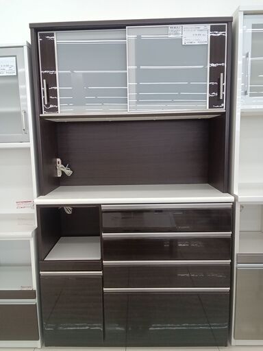 ★ジモティ割あり★ NITORI レンジボード ダークブラウン H206×D50×W120 クリーニング済み HJ2160