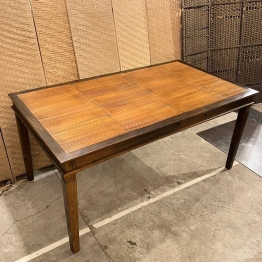 【武蔵小山店】   バリ　リゾート　バンブー　アジアン家具　ダイニングテーブル　テーブルのみ　検　ウォーターヒヤシンス　バリ家具　テーブル　ダイニング　作業台　 運搬無料エリア有 / 品川区 リサイクルショップ ランバールーム 武蔵小山店  ◀︎ 武蔵小山パルム 戸越銀座 隣