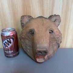 熊の壁掛け　木彫り