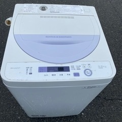 北九州市内配送無料　保証付き　シャープ SHARP ES-GE5A-V [全自動洗濯機(5.5kg) バイオレット系]