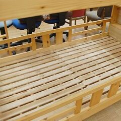 (有)大地コーポレーション 2段ベッド パイン材 幅106×奥216×高172.5cm 宮付き 照明付き 二段ベッド 子供部屋 札幌市 清田区 平岡