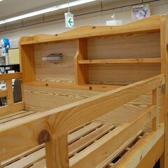 (有)大地コーポレーション 2段ベッド パイン材 幅106×奥216×高172.5cm 宮付き 照明付き 二段ベッド 子供部屋 札幌市 清田区 平岡