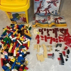 LEGOブロック　黄色いバケツ（10662）＋赤恐竜セット（6914）