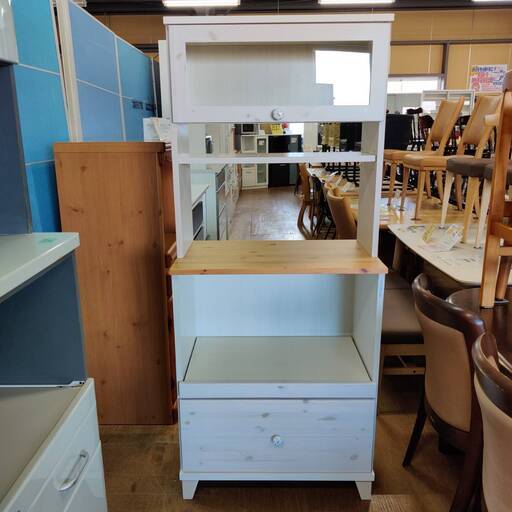 【愛品倶楽部柏店】園田産業 1枚フラップ扉レンジボード フレンチカントリー調